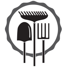 A gardening tools icon published to the Digital Marketing page of Content Garden, Inc., providing digital marketing services in Greenville, NC and beyond