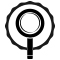 A stylized magnifying glass as the SEO icon for Content Garden, Inc.: Content Garden, Inc.: A small writing and digital marketing agency in Greenville, NC that helps businesses and non-profits reach new customers and donors online