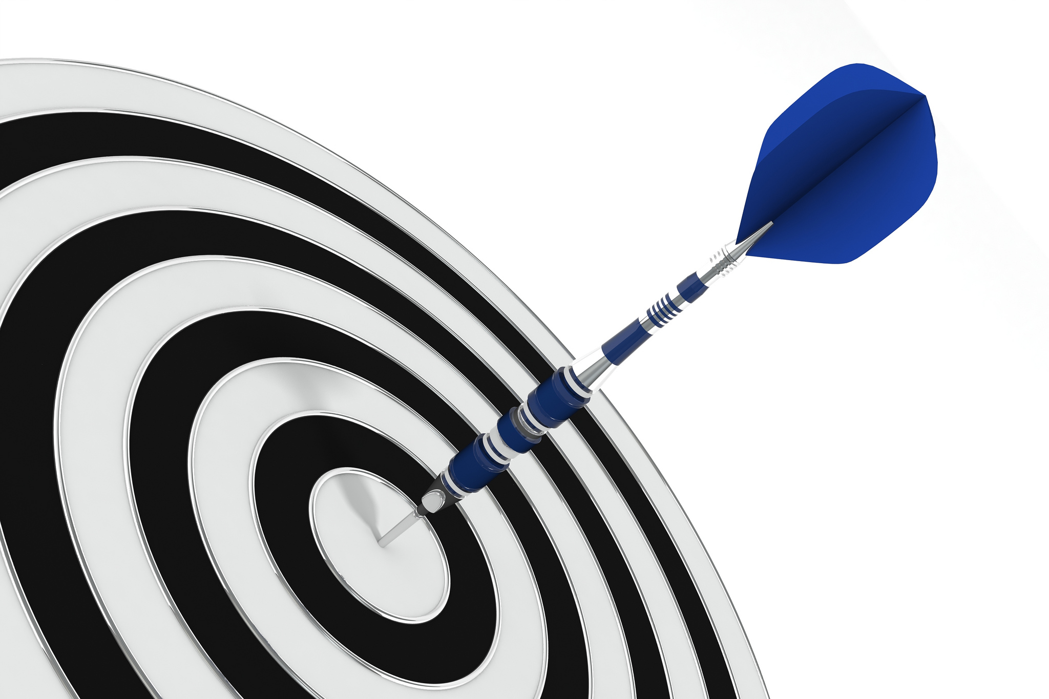 A dart in a bullseye, published as part of "3 Common Social Media Marketing Challenges and How to Solve Them"