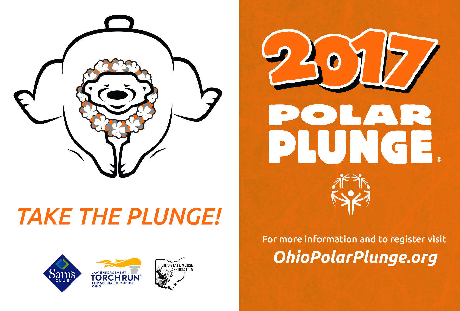 One of the 2017 Special Olympics of Ohio Polar Plunge postcards, published to 