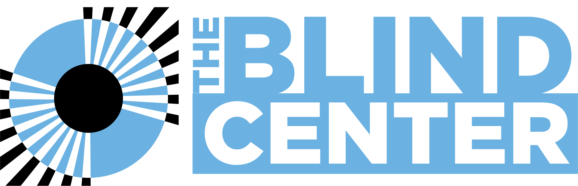 The Blind Center logo, published to "Web Design, WordPress, and Graphic Design for the Blind Center"